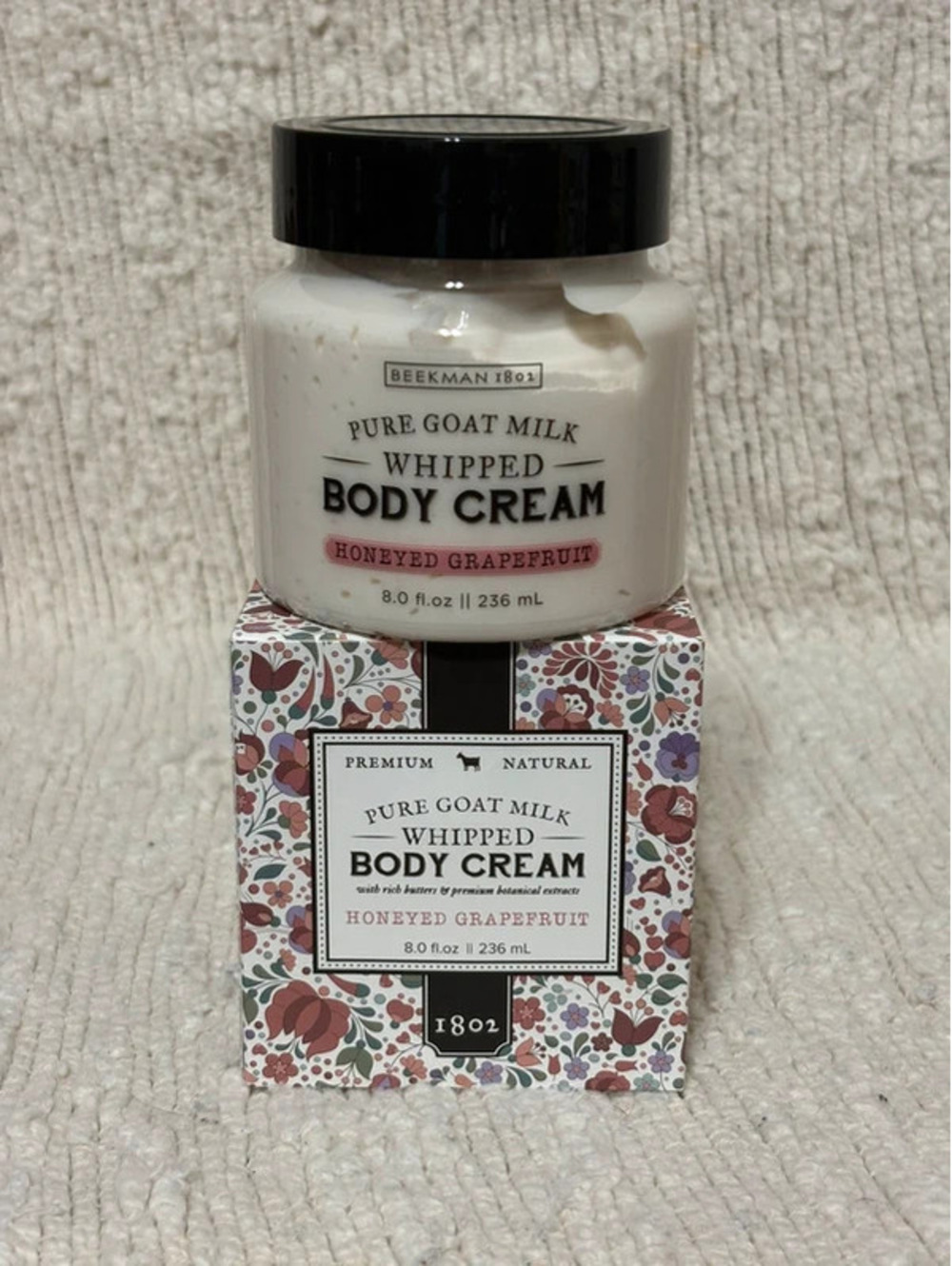 Beekman 1802 Pure Goat Milk Whipped Body Cream Honeyed Grapefruit 8 oz